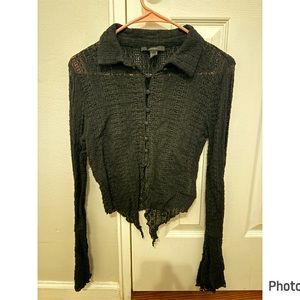 Forever 21 Woman Black buttoned front T-Shirt